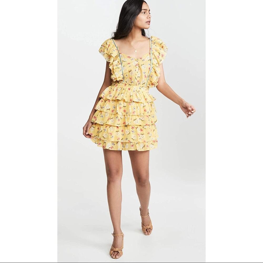 Loveshackfancy yellow floral phyllis dress